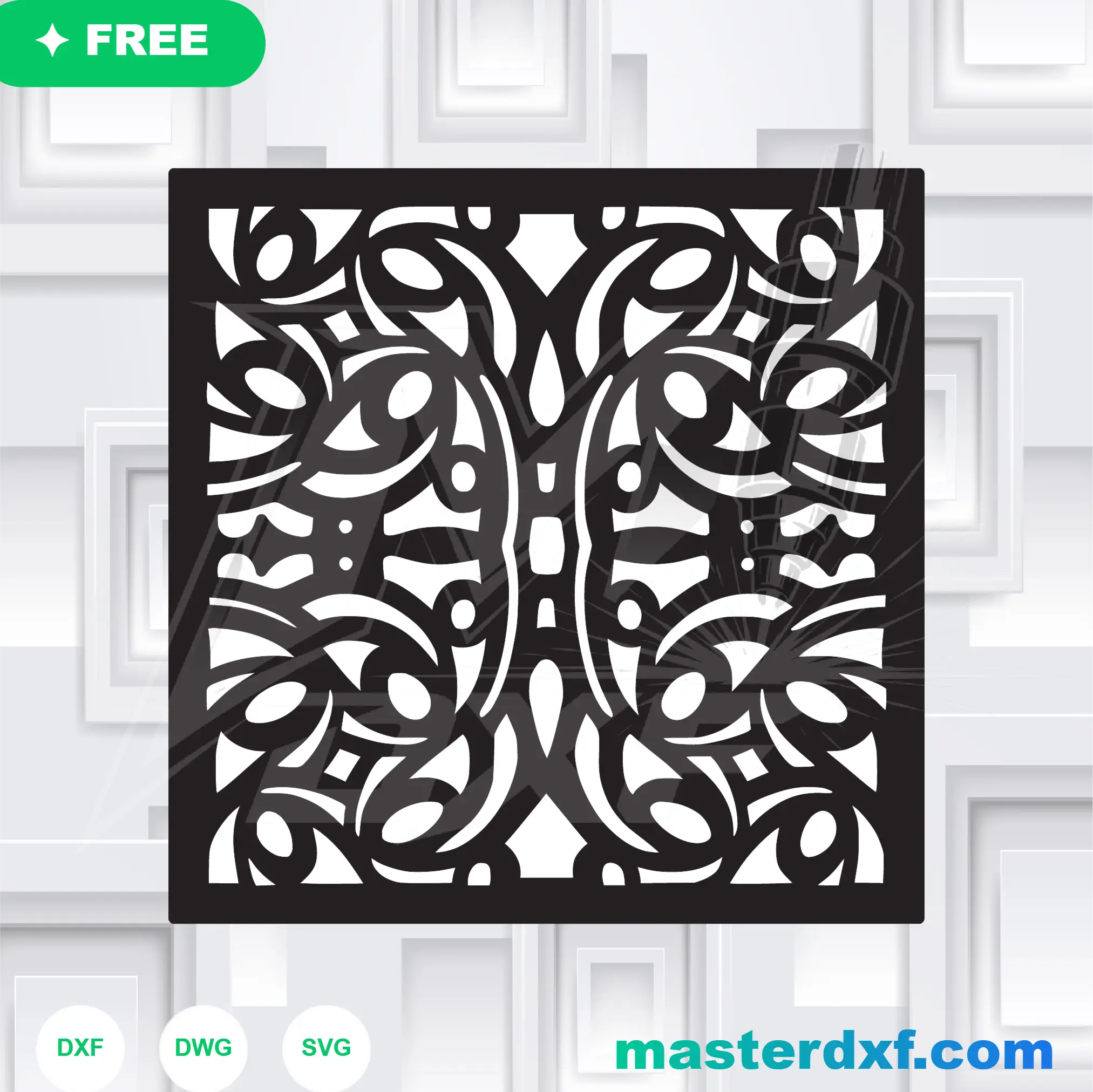 Modern Abstract Window Panel DXF DXF File